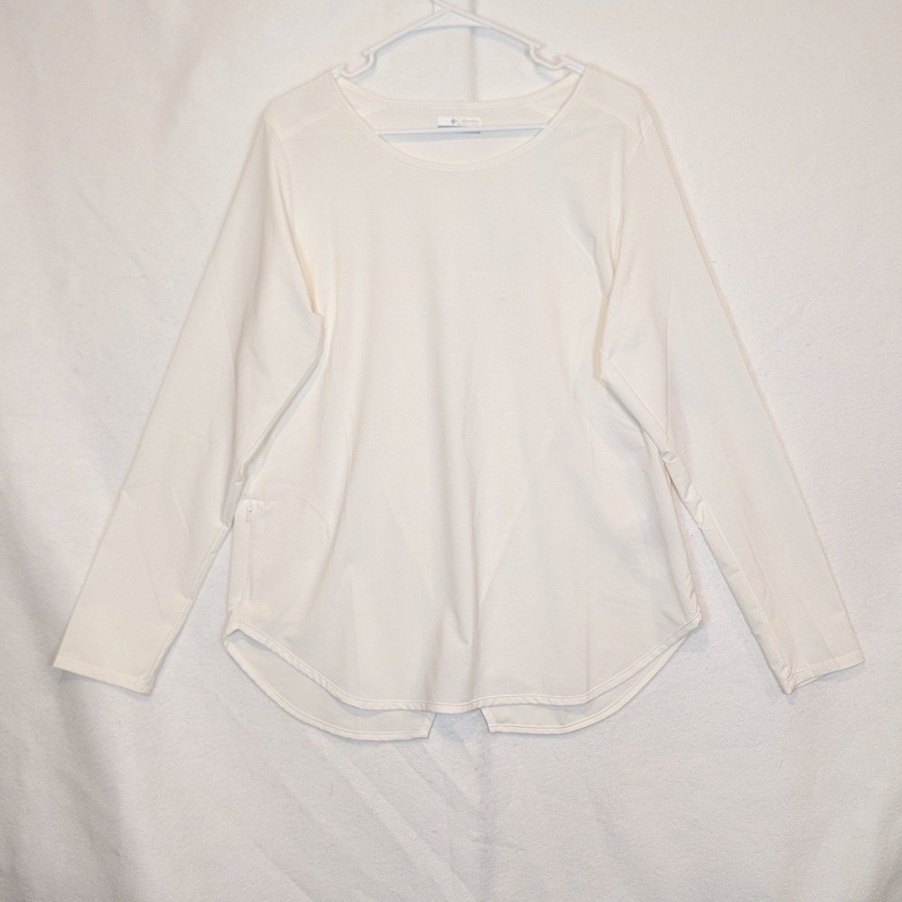 Columbia Place To Place Sun Shirt White Long Sleeve UPF 30 Mens L